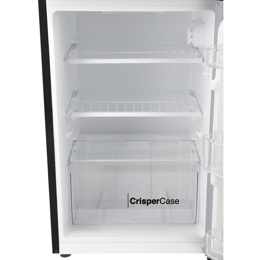 Dawlance 9173 WB Chrome Double Door Refrigerator Hairline Black