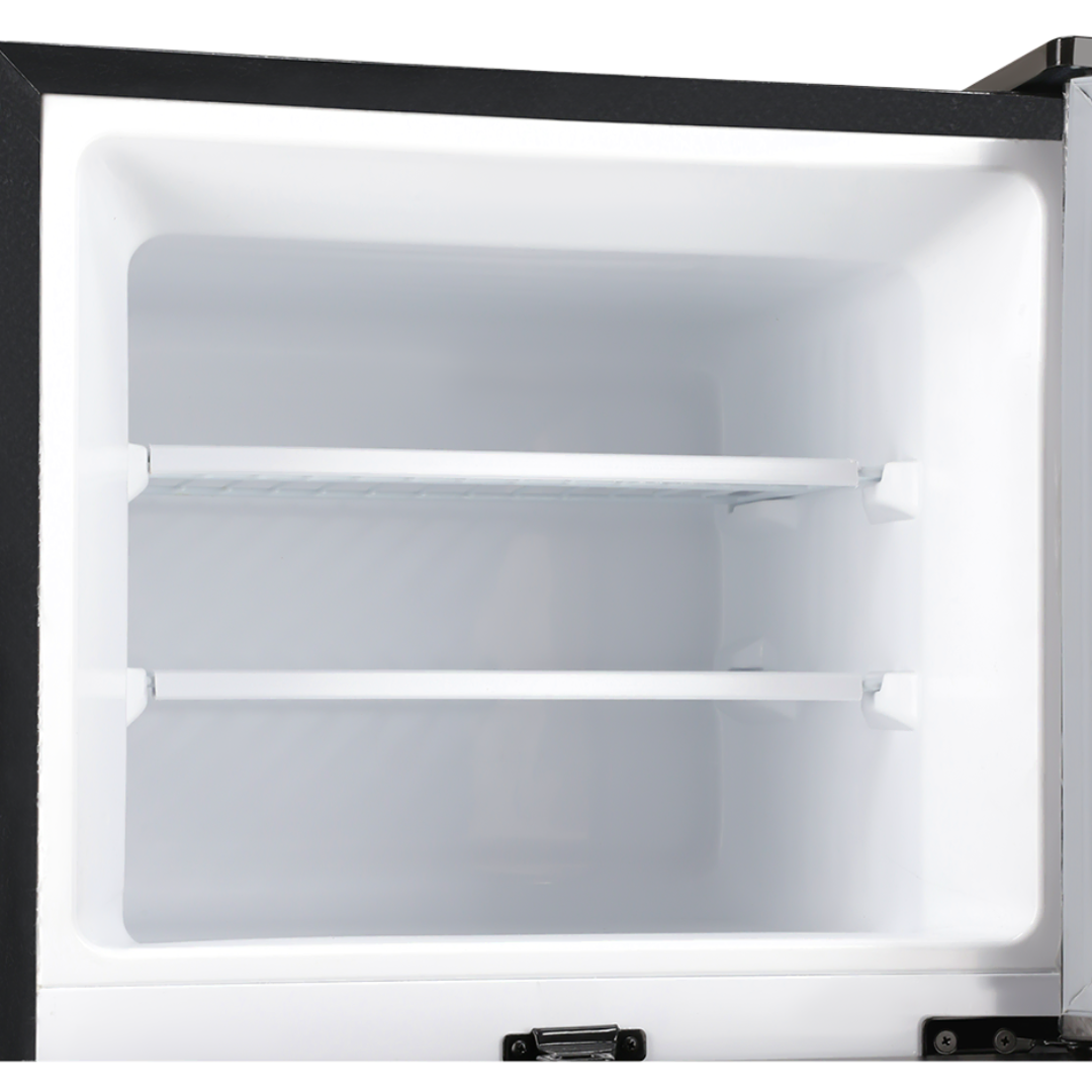 Dawlance 9173 WB Chrome Double Door Refrigerator Hairline Black