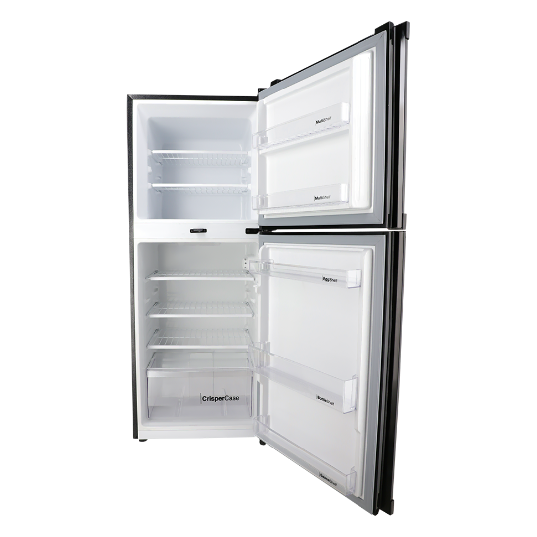 Dawlance 9173 WB Chrome Double Door Refrigerator Hairline Black